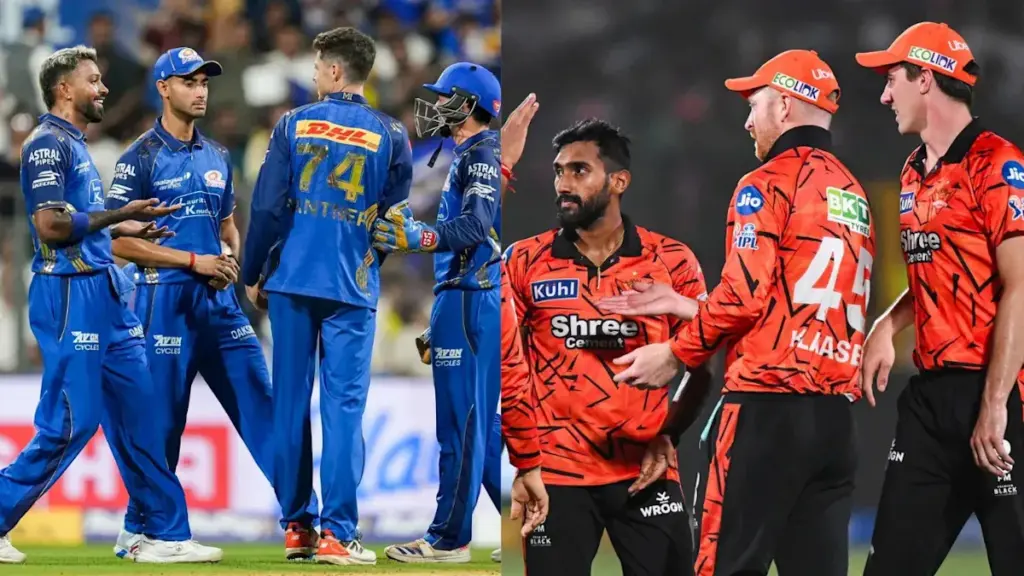 Mumbai indians vs sunrisers hyderabad standings