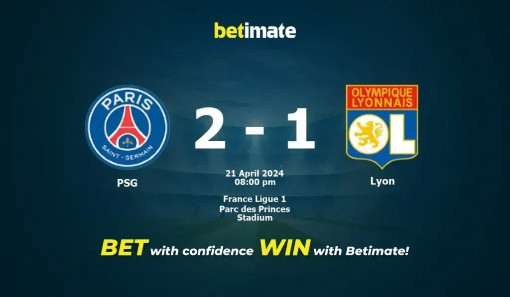 PSG vs Lyon: Lyon Stuns PSG with 2-1 Victory